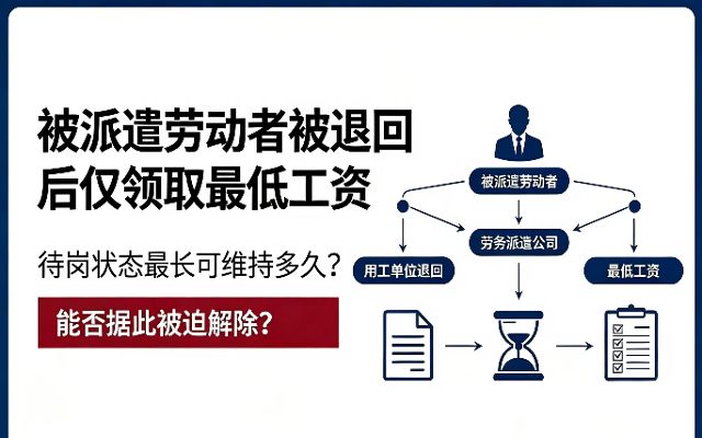 被派遣劳动者被退回后仅领取最低工资，待岗状态最长可维持多久？可否据此依《劳动合同法》第三十八条被迫解除？