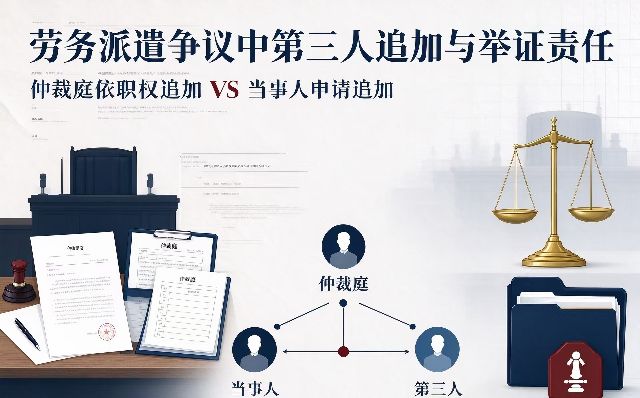 劳务派遣争议中仲裁庭依职权追加的第三人与当事人申请追加的第三人有什么区别？举证义务如何分配？