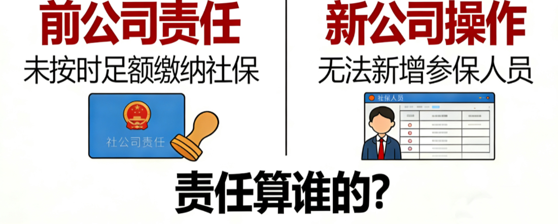 因原单位欠缴社会保险解除劳动合同后到新单位工作导致新单位无法及时续接社会保险的责任由谁承担?
